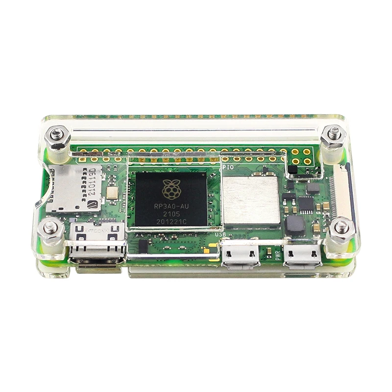 Raspberry Pi Zero 2 W Caja de acrílico Negro transparente Carcasa azul Disipador de calor de enfriamiento pasivo opcional para Raspberry Pi Zero 2 W - imagen 4