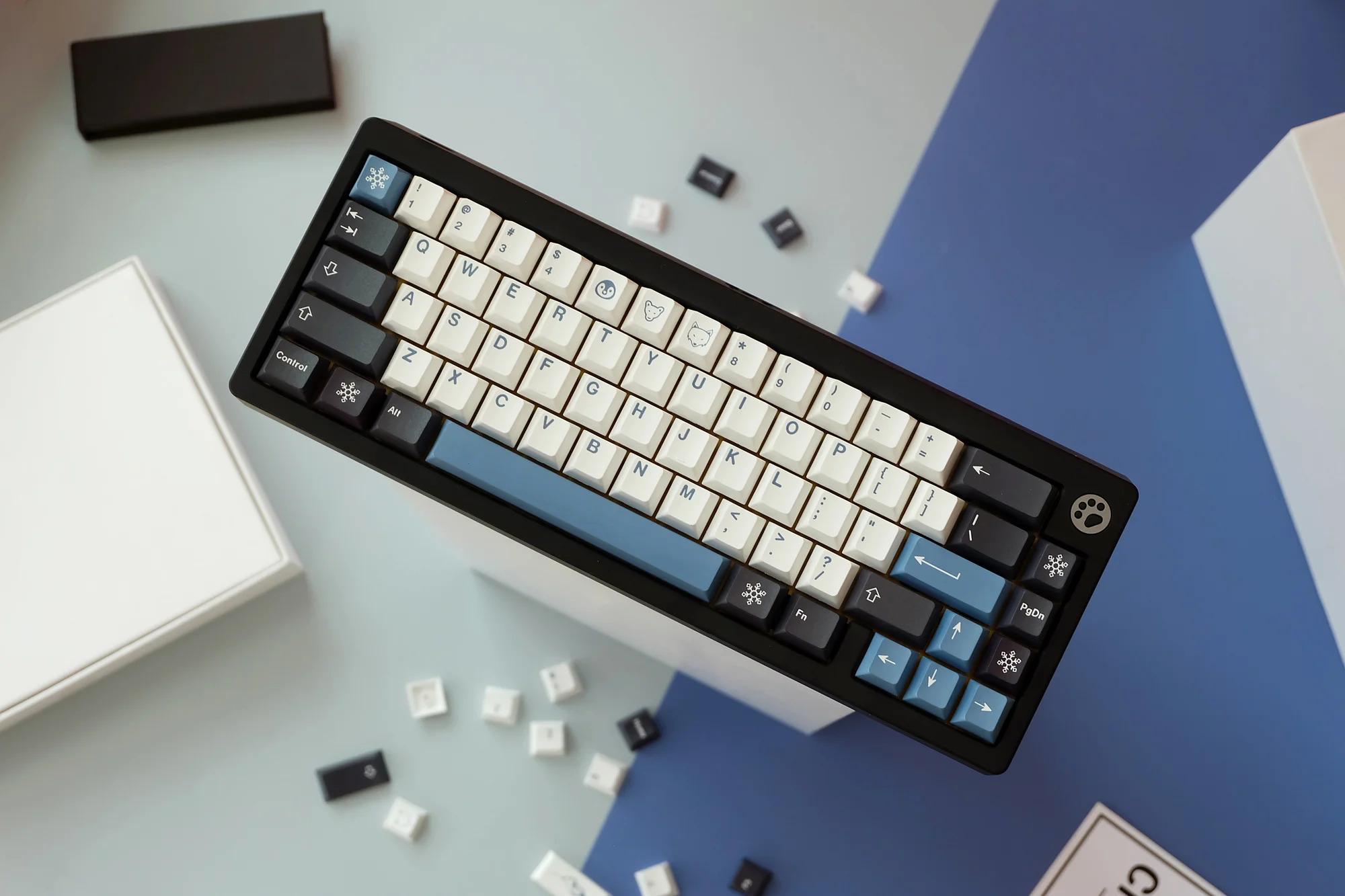 1 Juego de GMK Noel Ártico Haku Kaiju botánico Momo Yume Tuzi flor de melocotón Shoko Fuyu teclas PBT tinte subcama tapa de llave perfil de cereza - imagen 4