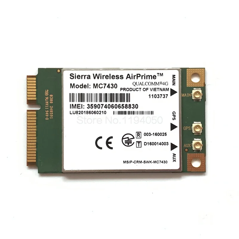 Para módulo MC7430 4G FDD-TDD LTE CAT6 HSPA + GNSS WWAN tarjeta PCIe mini 4G tarjeta 7430 - imagen 3