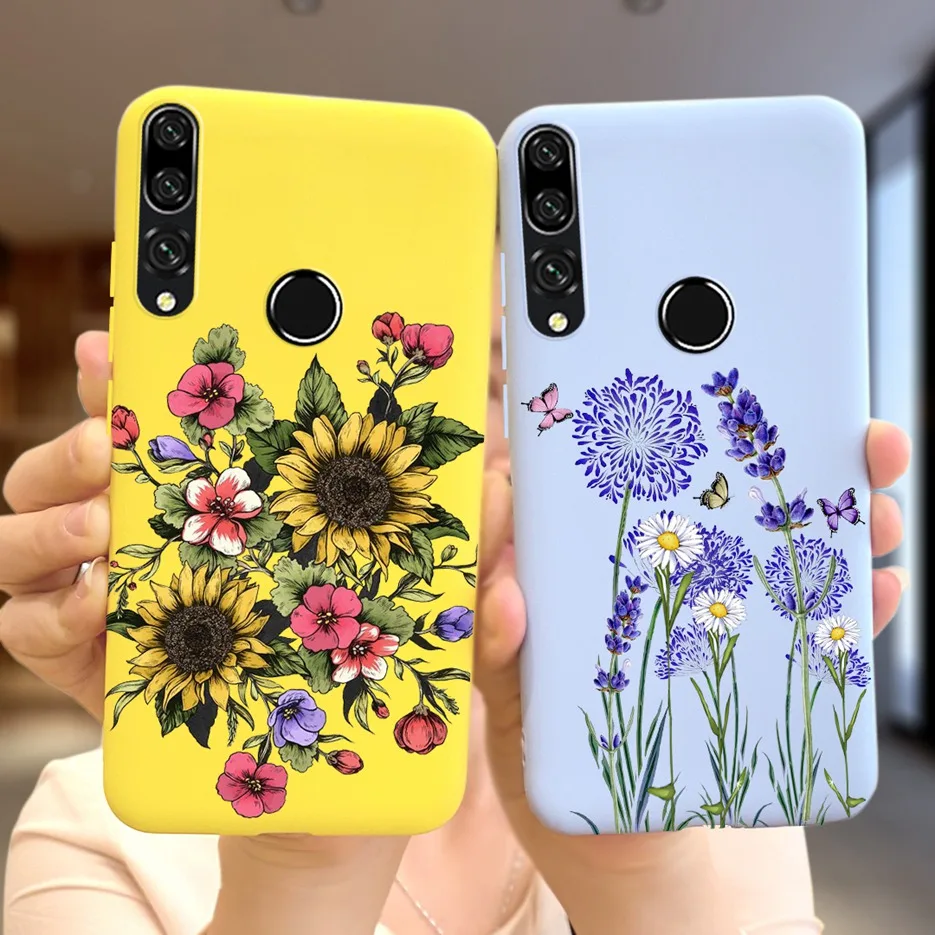 Para Huawei Y9 Prime 2019 funda STK-L21 elegante funda de teléfono de dibujos animados de flores para Huawei Y9 Y 9 Prime 2019 Fundas Coque parachoques - imagen 2