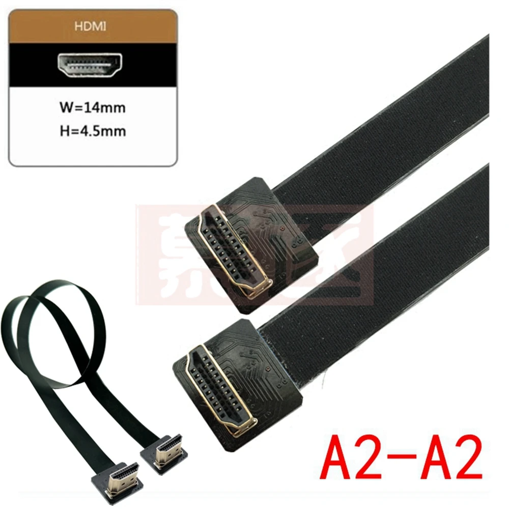 Adaptador FPV hembra a macho HD, adaptador de 90 grados hacia arriba y abajo, cinta FPC de 10CM, Cable de extensión plano HDTV, Pitch 20PIN - imagen 5