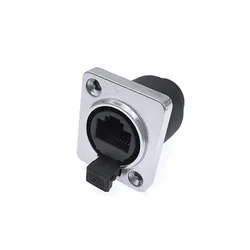 CNMAWAY Conector RJ45 IP65 Impermeable 8P8C Tipo D Montaje Panel