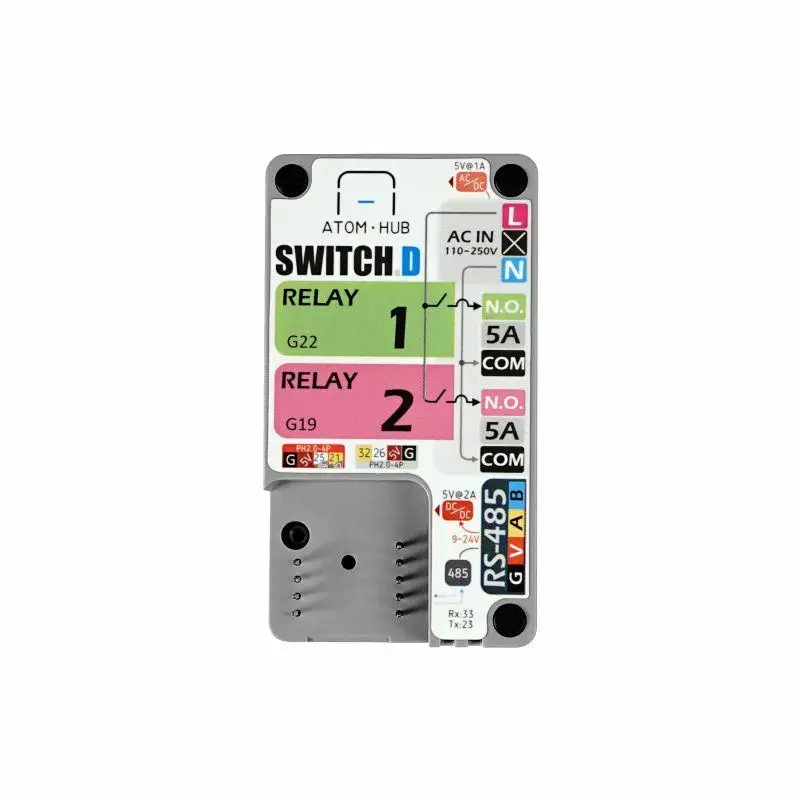 Kit oficial de 2 relés ATOM HUB SwitchD M5Stack - imagen 3