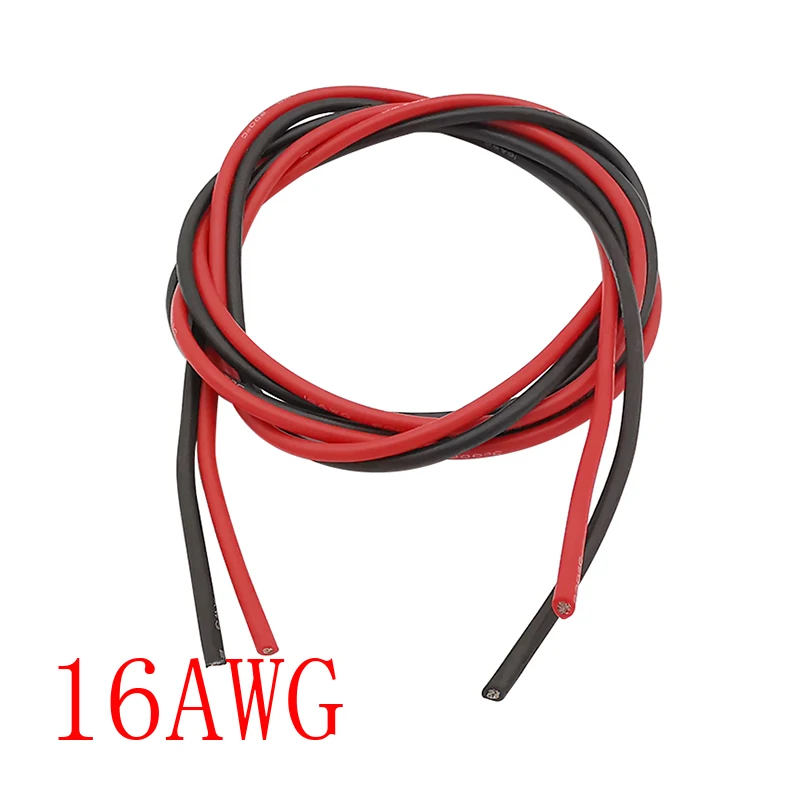 Cable eléctrico de silicona suave a prueba de calor, 1 metro, negro + 1 metro, rojo, 6, 8, 10, 12, 14, 16, 18, 20, 22, 24, 26, 28, 30 AWG - imagen 5