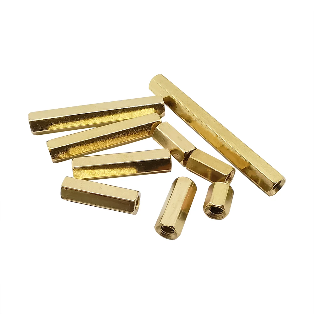 10 piezas M3 6-40mm latón Hex macho hembra separador Pilar Stud montaje espaciador hexagonal PCB placa base tornillo de perno hueco - imagen 5