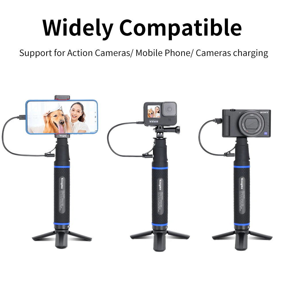 Código de alimentación para gopro13,12,11 DJI Action5,4 Manija de carga móvil Varilla de disparo automático Manija del banco de energía de la cámara micro móvil - imagen 2