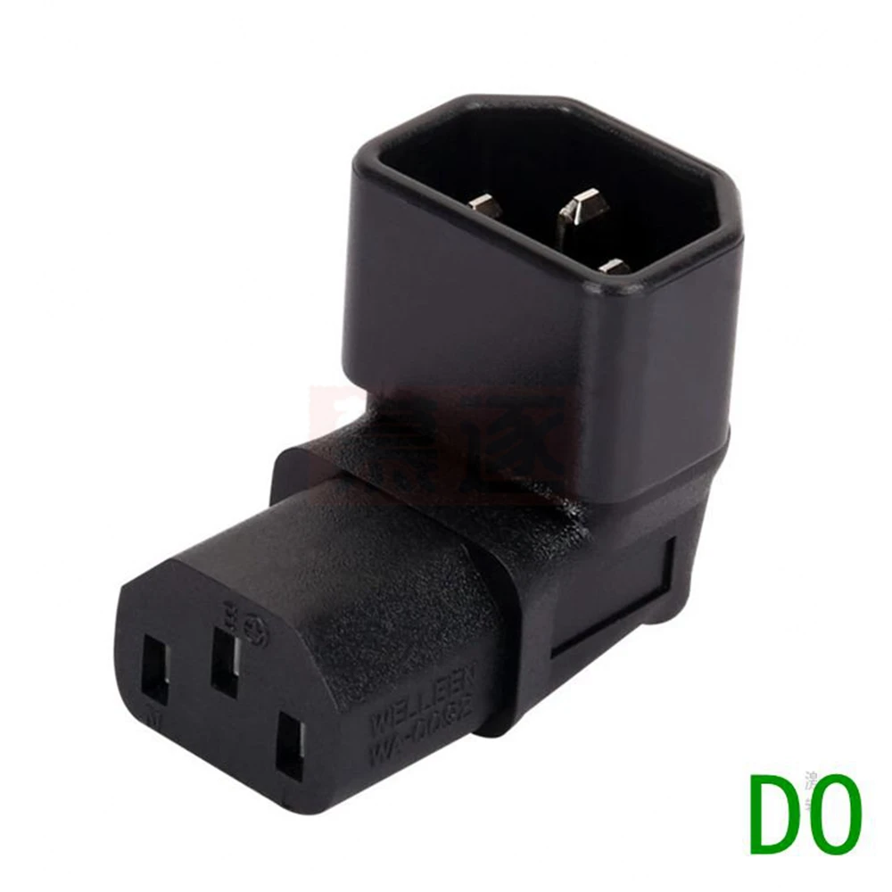 Conector IEC de 3 pines hacia abajo hasta 90 en ángulo IEC 320 C14 macho a C13 hembra conector adaptador de corriente enchufe de CA para montaje en pared lcd TV - imagen 4