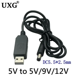 Cable USB DC 5,5x2,5mm - 1M 5V 9V 12V