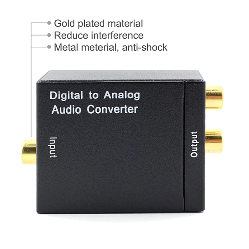 Convertidor de Audio analógico Digital a fibra óptica, señal Coaxial Toslink a RCA R/L, decodificador de Audio SPDIF ATV DAC amplificador - imagen 4