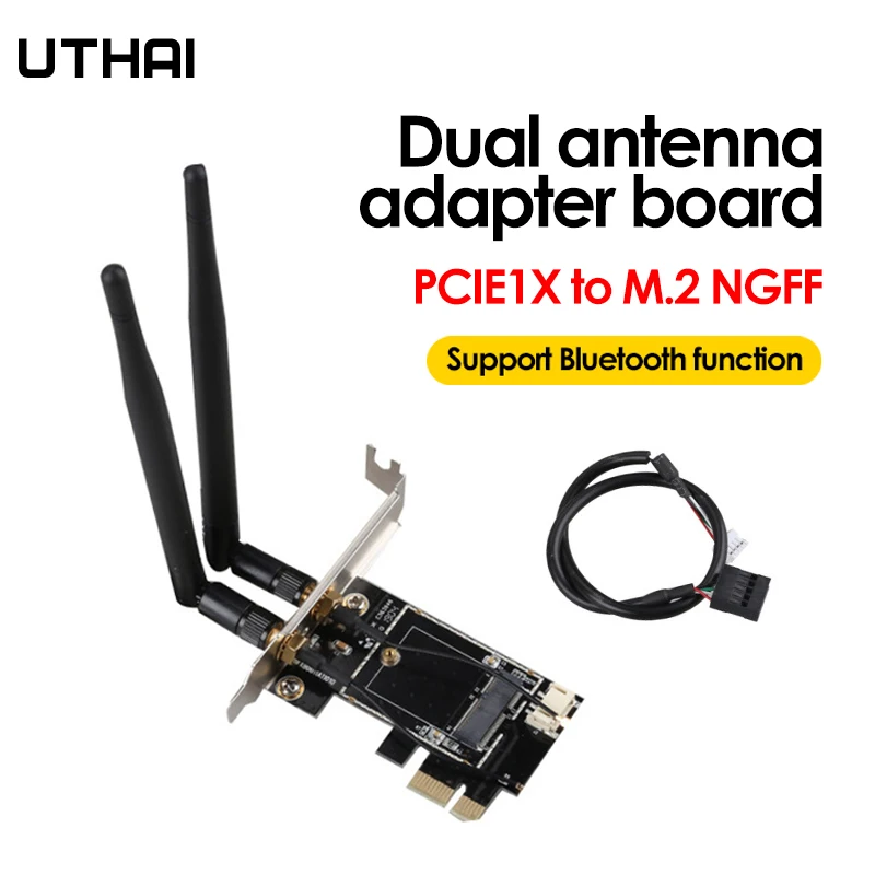 Adaptador NVME PICE-1X a NGFF-Ekey, tarjeta adicional PCIE Notebook, tarjeta adaptadora de tarjeta de red inalámbrica, tarjeta de expansión de componentes de ordenador