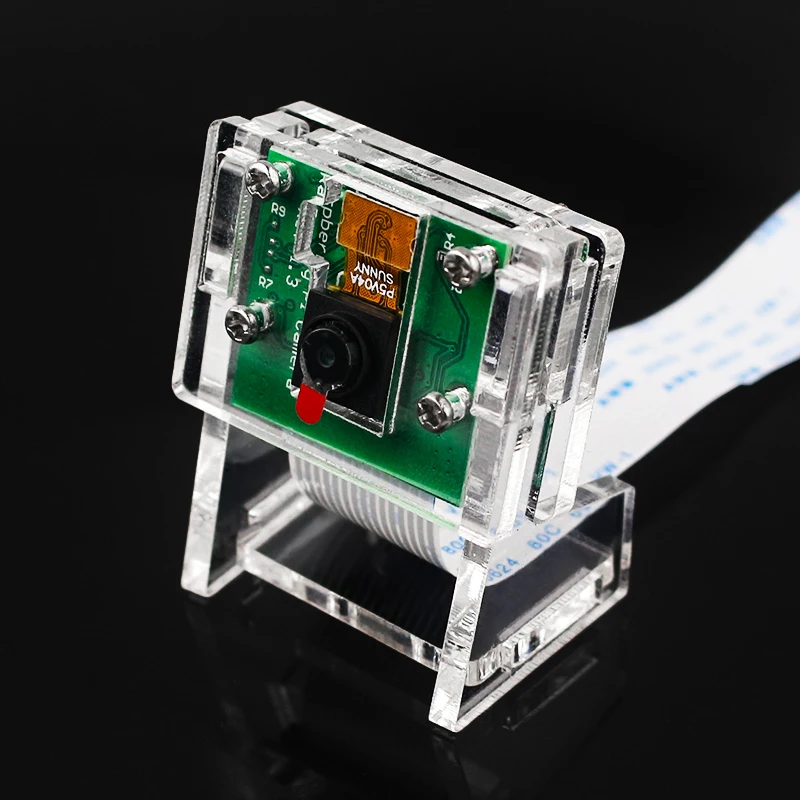 Soporte de cámara acrílico, funda transparente para Raspberry Pi 3 OV5647 Mini cámara web, funda transparente para cámara oficial Raspberry Pi - imagen 3