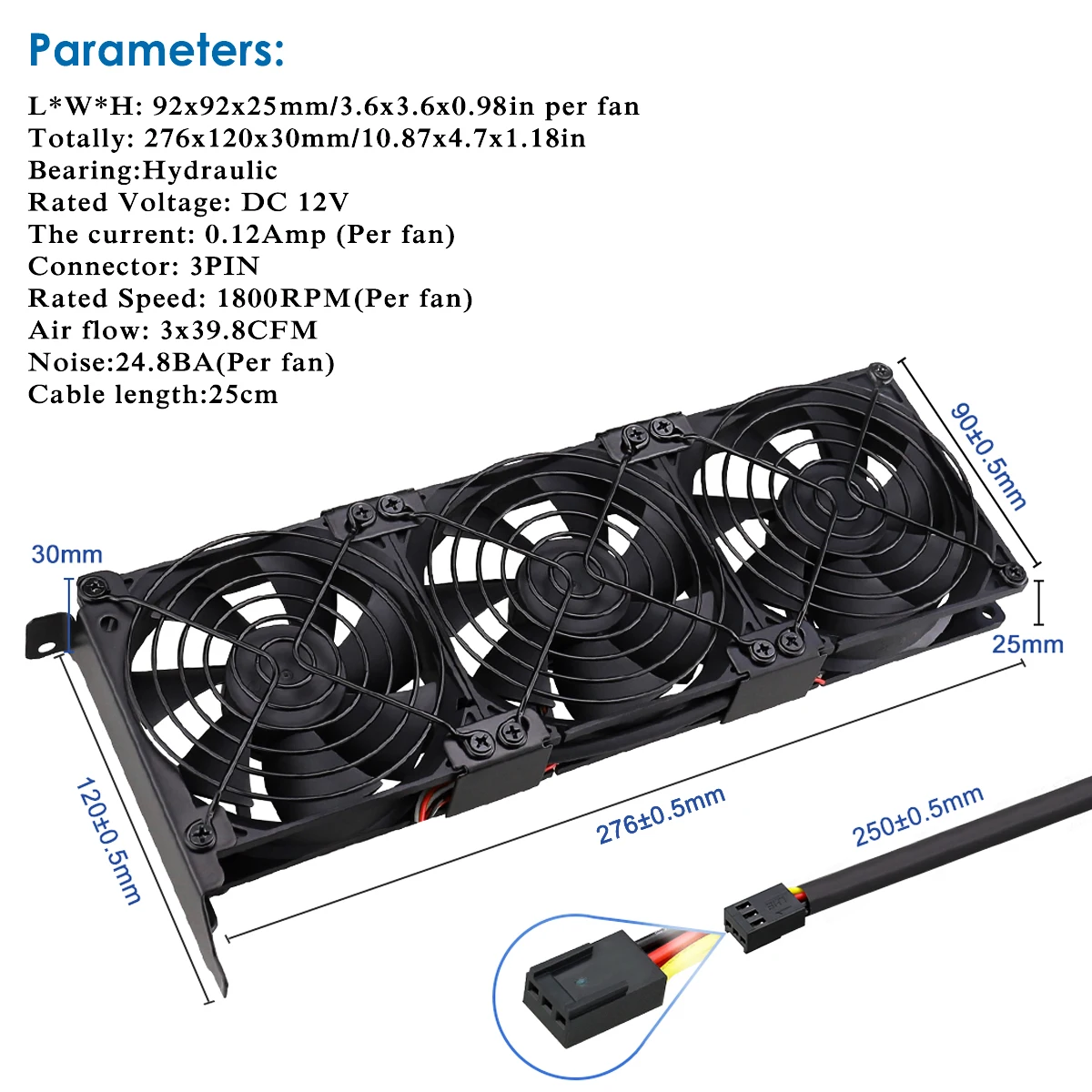 Hydraulic 9CM Triple