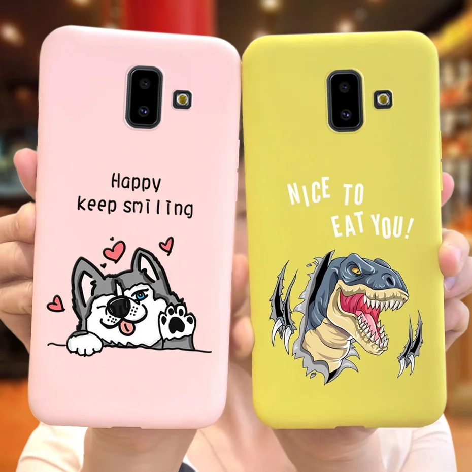 Para Samsung Galaxy J6 Plus 2018 funda trasera de silicona para teléfono Samsung J6 2018 J 6 J6Plus J600 J610 Coque flor Fundas suaves - imagen 3