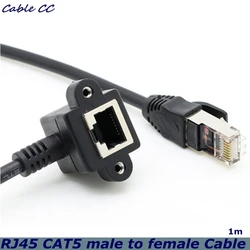 Cable Ethernet CAT5 macho hembra RJ45 con ángulo recto