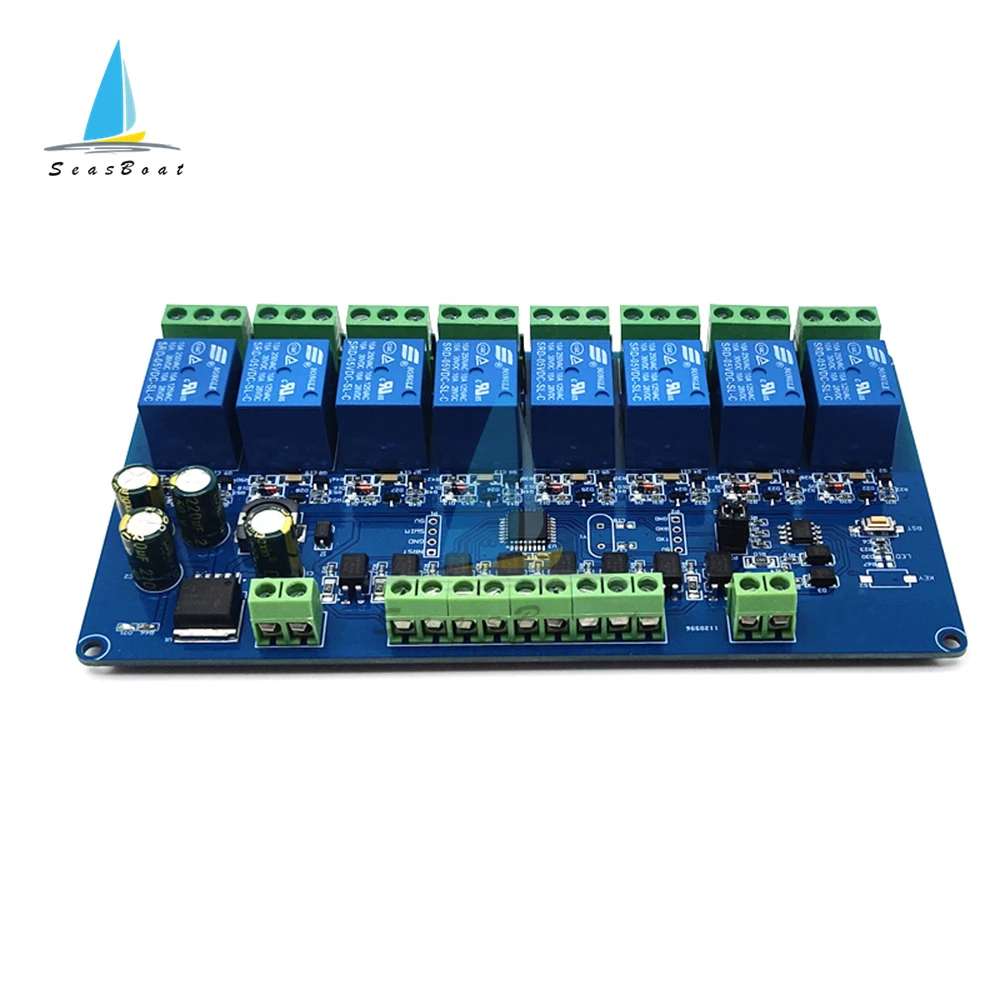 Modbus-Módulo de relé RTU de 8 canales, interruptor de Comunicación RS485 TTL, salida de relé de 8 vías para Control de potencia Arduino, CC de 7 -30V - imagen 4