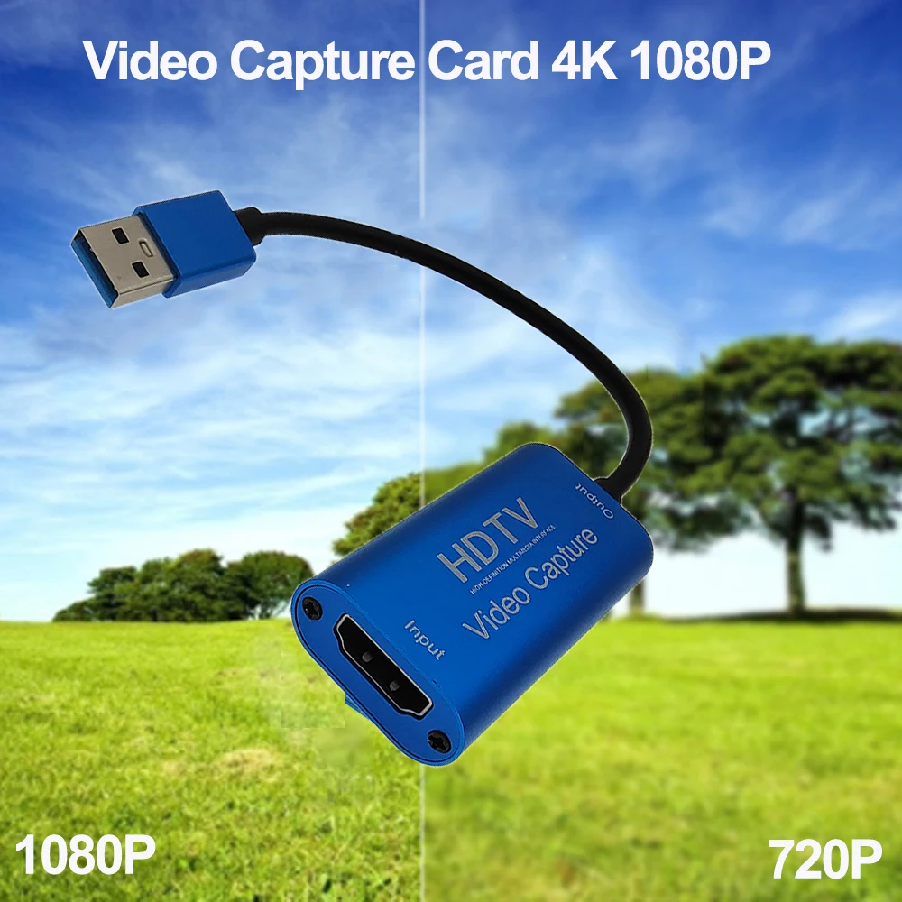 Tarjeta de captura de vídeo, caja de grabación Compatible con HDMI, USB 3,0, 1080P, 4K, para PC, cámara de juegos, grabación en vivo - imagen 3