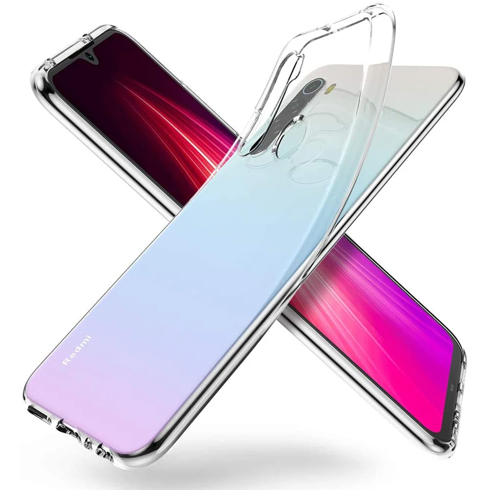 Funda de teléfono transparente ultrafina, carcasa trasera de silicona suave para Xiaomi Redmi Note 10, 9, 8, 7, 6, 5 Pro, 10S, 10T, 9S, 9T, 8T, 9A, 9C, 8A, 7A, 5A