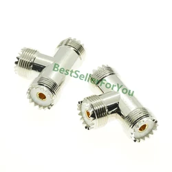 Adaptador T UHF SO239 – Divisor 3 Vías RF Hembra