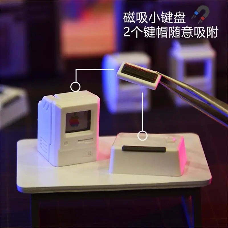 Macintosh-teclas personalizadas con transmisión de luz para Gamer, accesorio para teclado mecánico retroiluminado Esc Artisan, para GK61, GK64, SK87, GH60 - imagen 5