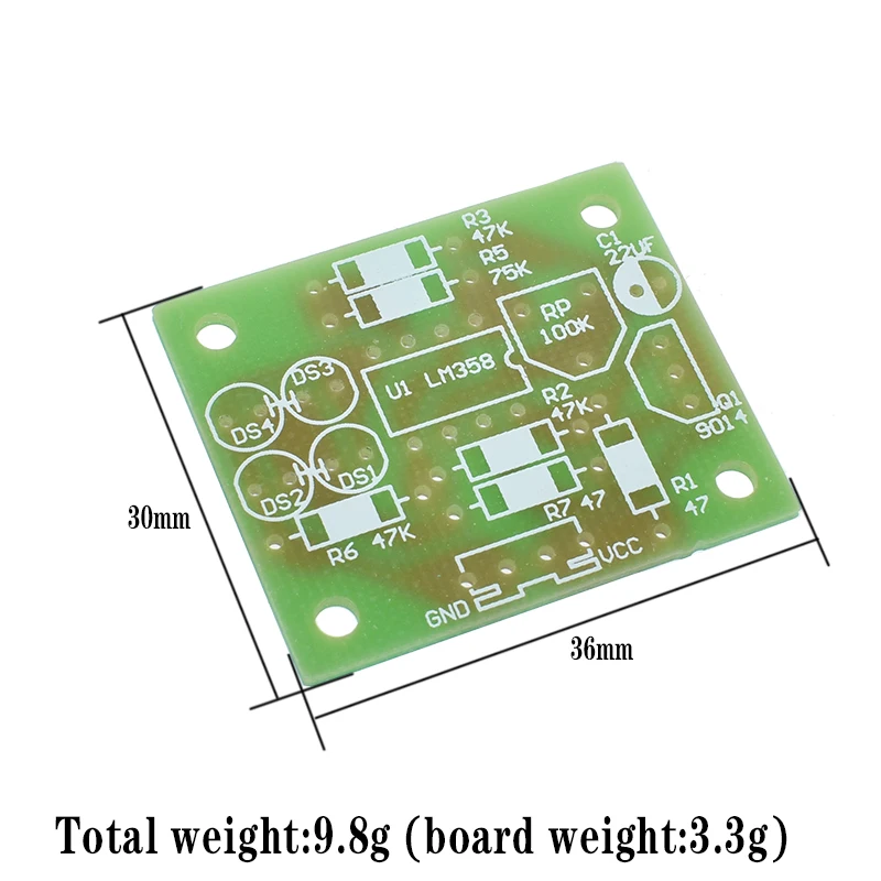 Kit de luces LED de respiración LM358, conjunto de producción electrónica, piezas de luz de respiración DIY, Kit de laboratorio PCB - imagen 5