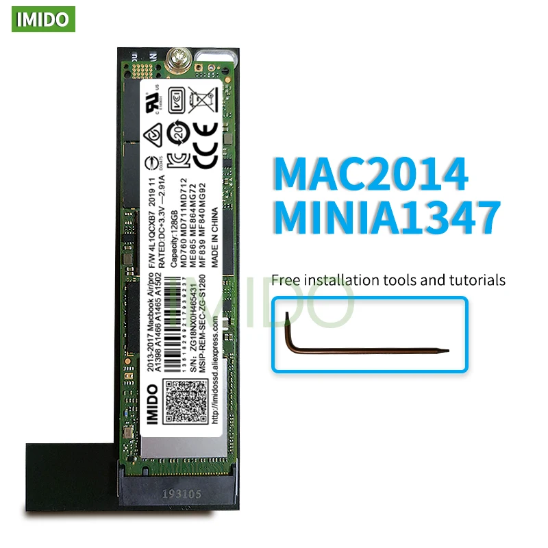 SSD apto para Mac Mini A1347 con herramientas de instalación, tira SD de 1,8 pulgadas, arreglo PCIE NVME, Compatible con el modelo A1347 Imido - imagen 3