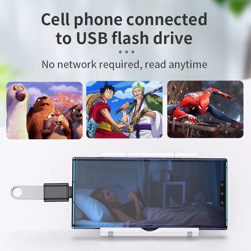 Adaptador USB C OTG a tipo C, convertidor de Cable OTG tipo C rápido para MacbookPro, Samsung, Xiaomi, Huawei - imagen 3