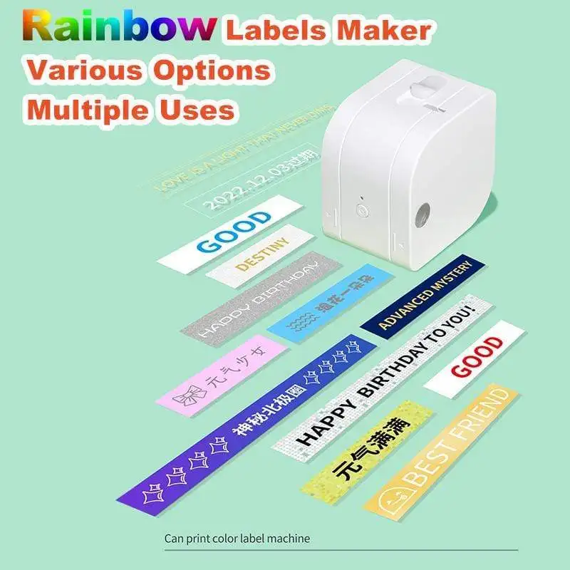 Phomemo P12 Mini impresora de etiquetas portátil fabricante inalámbrico sin tinta máquina de etiquetado Compatible para Dymo Label LetraTag Tape 91201 - imagen 5