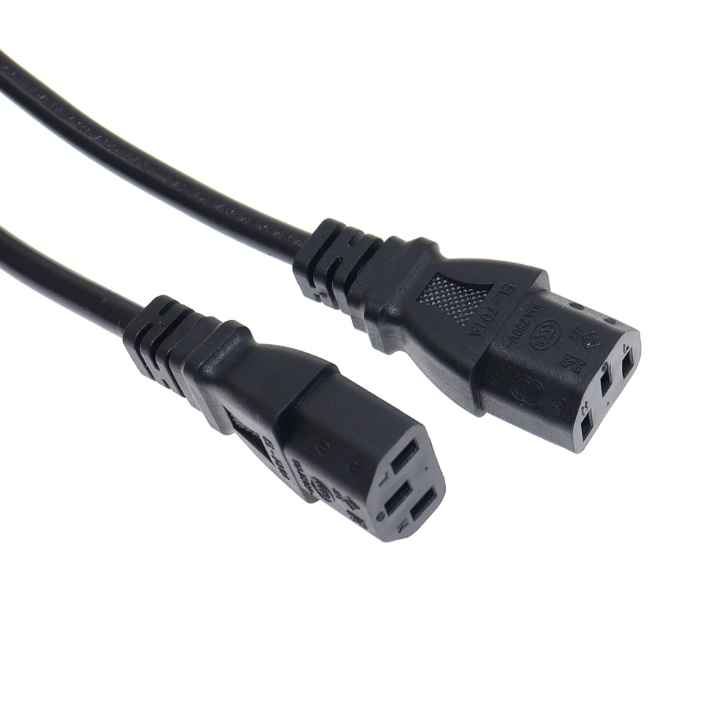 Divisor de servidor UPS C14 a 2 x C13 Cable adaptador de corriente individual C14 a doble 5-15R C13 Cable adaptador tipo Y de alimentación corta 10A 250V - imagen 3