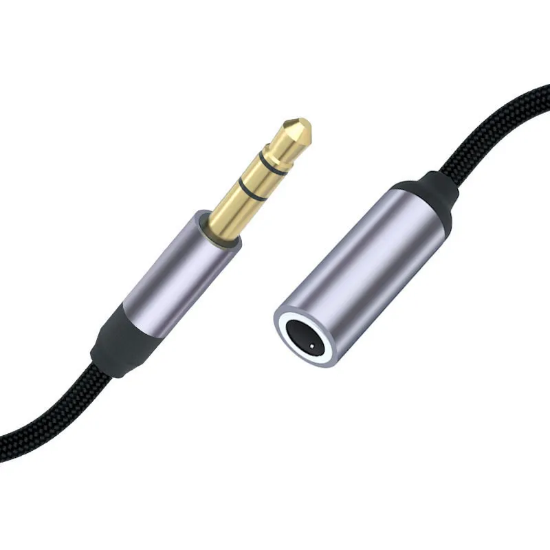 Cable auxiliar de extensión de Audio de 1m, conector macho a hembra de 3,5mm para auriculares de coche, altavoz - imagen 2