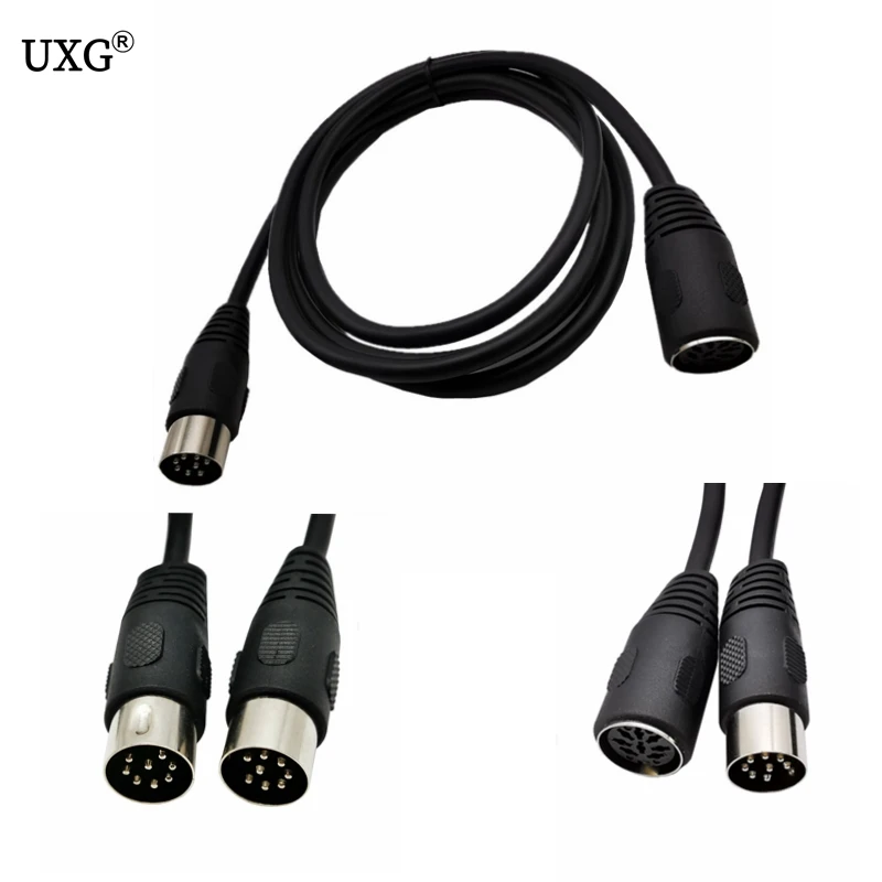 Un cable negro con un conector en el extremo