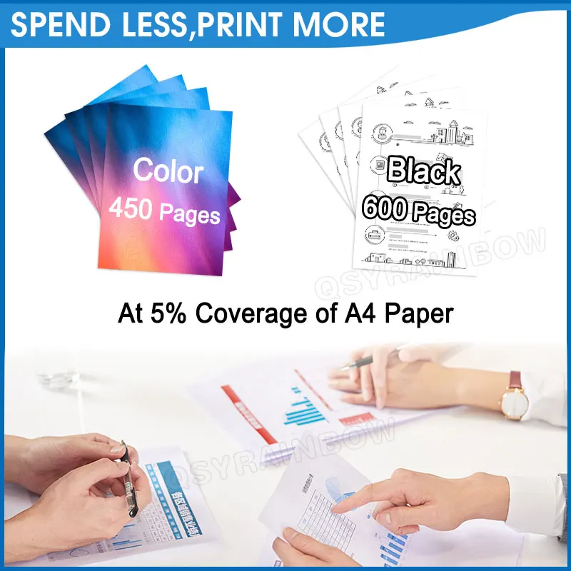 Cartucho de tinta QSYRAINBOW 304 XL para impresora HP 304XL HP304 Compatible Deskjet ENVY Officejet 2620 2630 3720 3755 5020 5032 - imagen 3