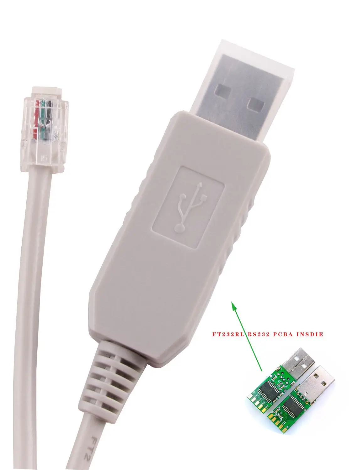 Detalle del conector RJ9 4P4C del cable