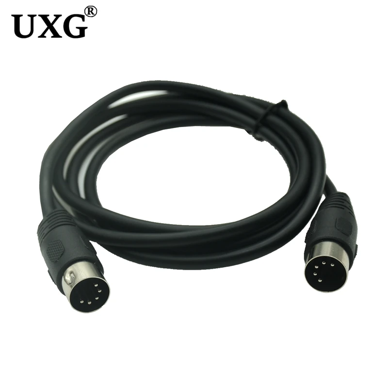 Doble ángulo recto de 90 grados MIDI 5 pines macho a MIDI 5 pines DIN enchufe a 5 pines DIN extensión de Audio macho Din-5pin M/M adaptador de Cable - imagen 3
