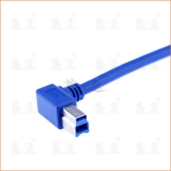 Cable USB 3.0 Tipo B macho acodado para montaje en panel