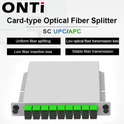 ONTi Caja Divisora FTTH 1x8 SC APC – Splitter PLC