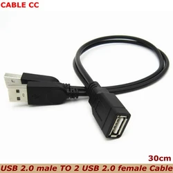 Cable USB 2.0 extensión - datos y alimentación, hembra a macho