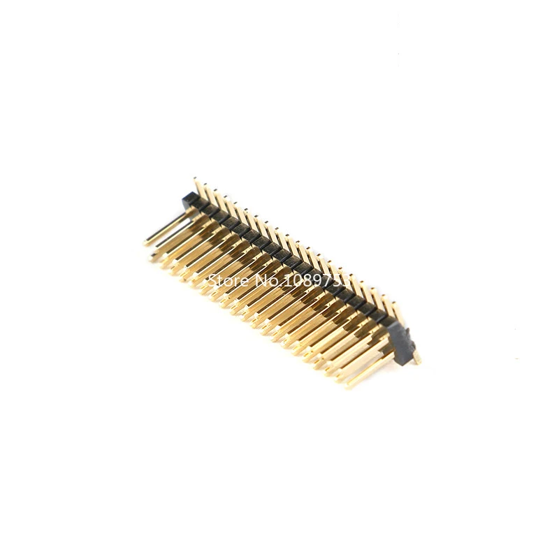 Conector Pin Header Macho 2.54mm Doble Fila SMD 40 Pines - imagen 2