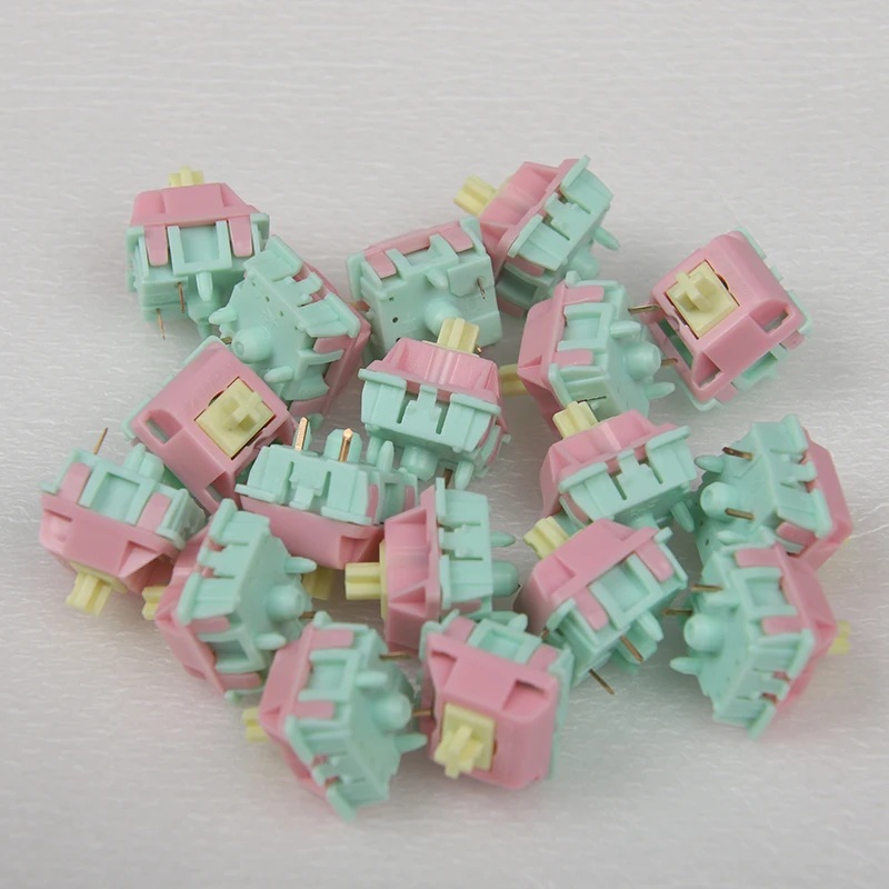 Gateron Cream Switch Paquete de 10 interruptores clones MX de fuerza lineal SMD de 5 pines 62g para teclado mecánico - imagen 3