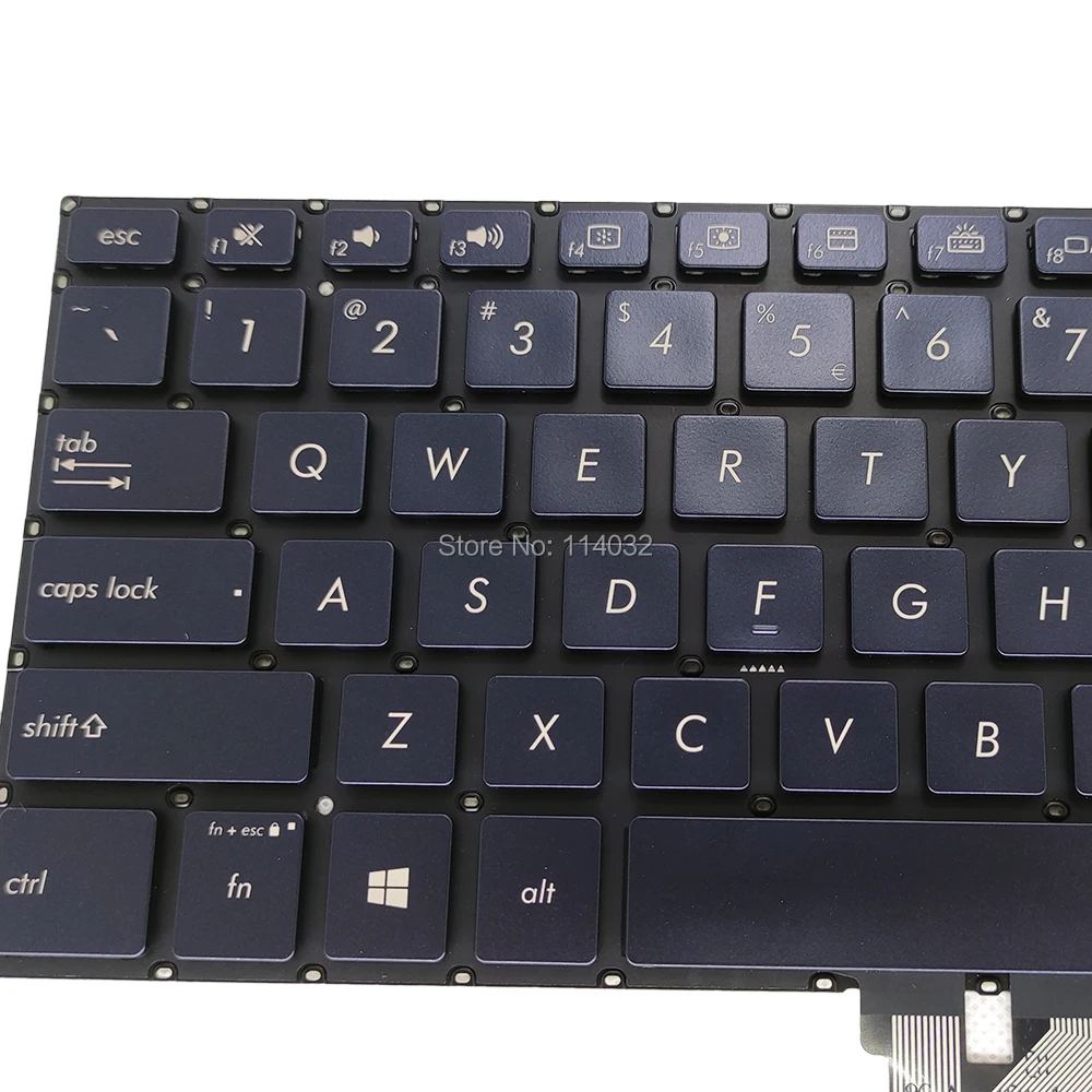 Teclado de retroiluminación para ASUS ZENBOOK PRO, interfaz de usuario US, inglés, árabe, UX580G, UX580GD, UX580GE, UX580VE, UX580VD, azul, 0KNB0-4628UI00, oferta - imagen 4