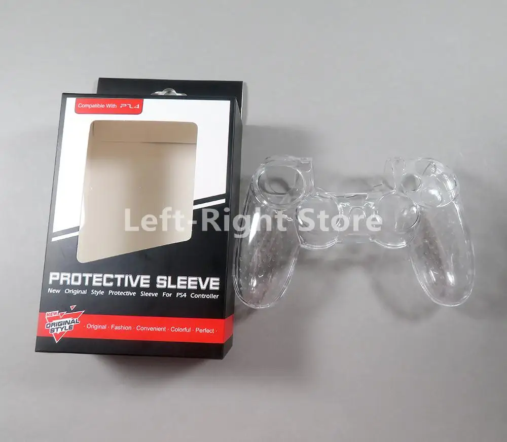 1 Uds. Funda rígida de cristal transparente funda protectora carcasa de piel para Sony PS5 PS4 cubierta transparente antideslizante para PlayStation 4 5