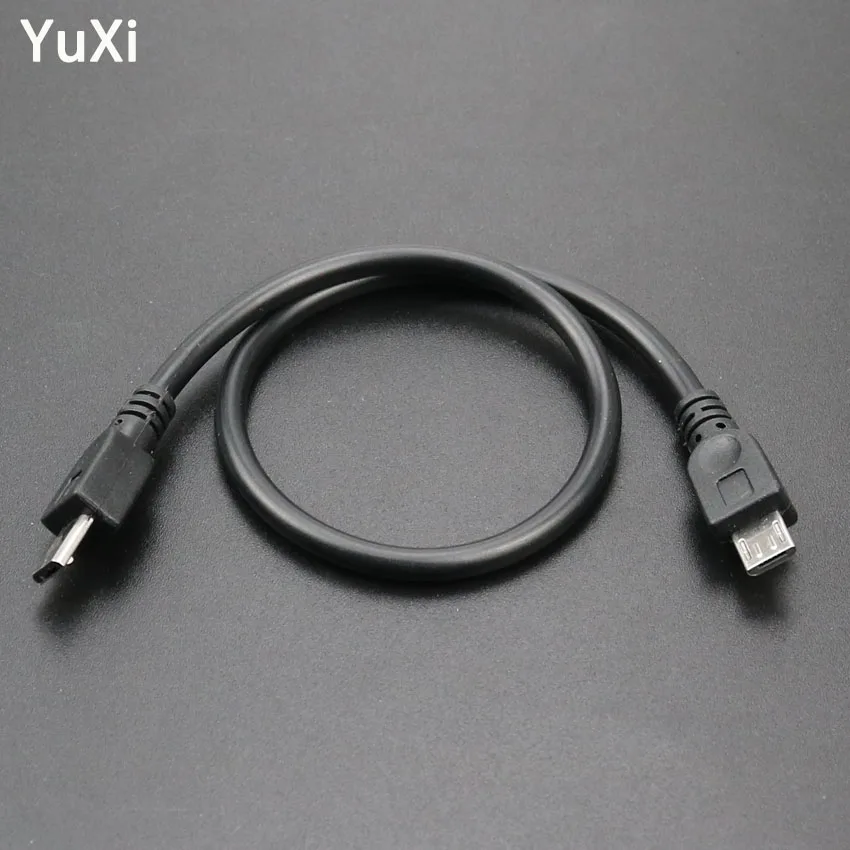 YuXi Micro USB tipo B macho a Micro B macho, convertidor de 5 pines, adaptador OTG, Cable convertidor de datos de plomo de 5 pines micro macho a macho