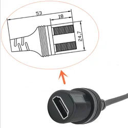 Cable HDMI 4K 60Hz Impermeable para Coche y Moto