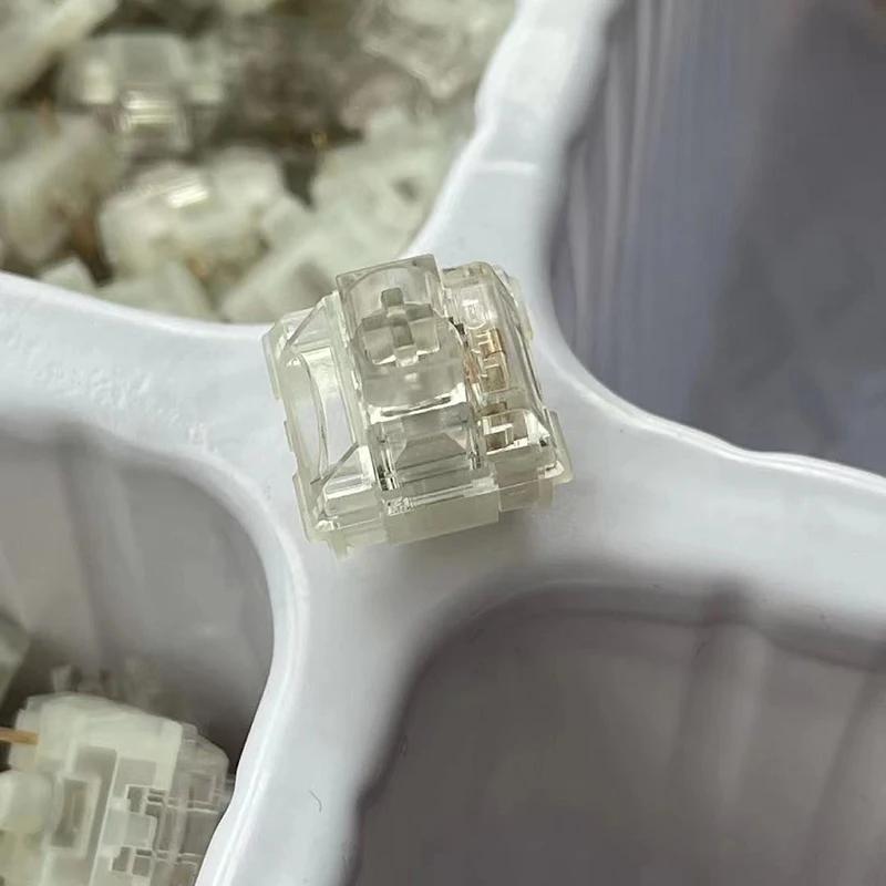 Interruptor mecánico TTC Frozen V2, teclado silencioso lineal de 39g, 3 pines, sensación de mano igual que en oro, rosa, RGB transparente - imagen 3