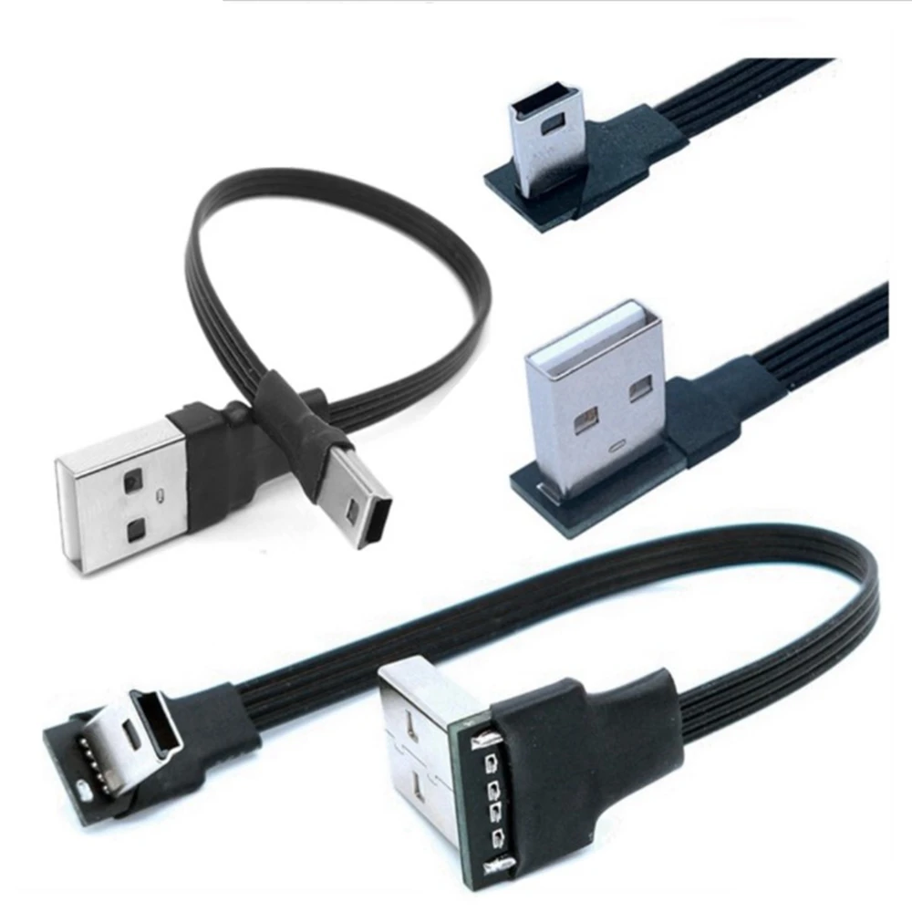 USB Kama Kabel A Stecker auf Mini USB B 5Pin Makitanlichen 90 Grad MP3/Ences/Rechts Winkel Adaptador sincronización lade 0,25 M 0,5 M1M
