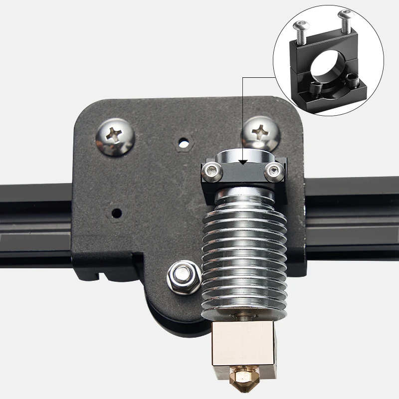 Soporte de aluminio V6 a CR10 J-head Hotend, cabezal de impresión volcán V6, bloque fijo de montaje para piezas de impresora de la serie Ender-3 CR-10 - imagen 5