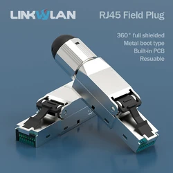 Conector RJ45 blindado de terminación rápida para Cat7/Cat6 22-23 AWG