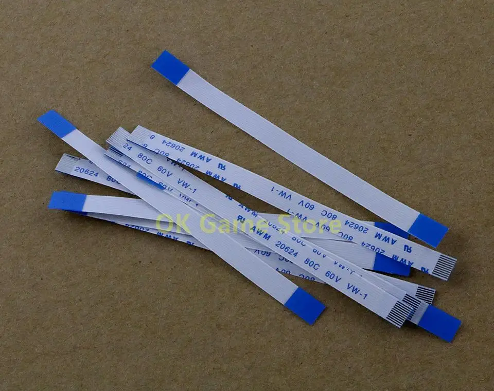 5pcs10Pin On Off Cable plano Flexible interruptor de alimentación piezas de reparación de Cable flexible para controlador PS3 slim 2000 2500 - imagen 4