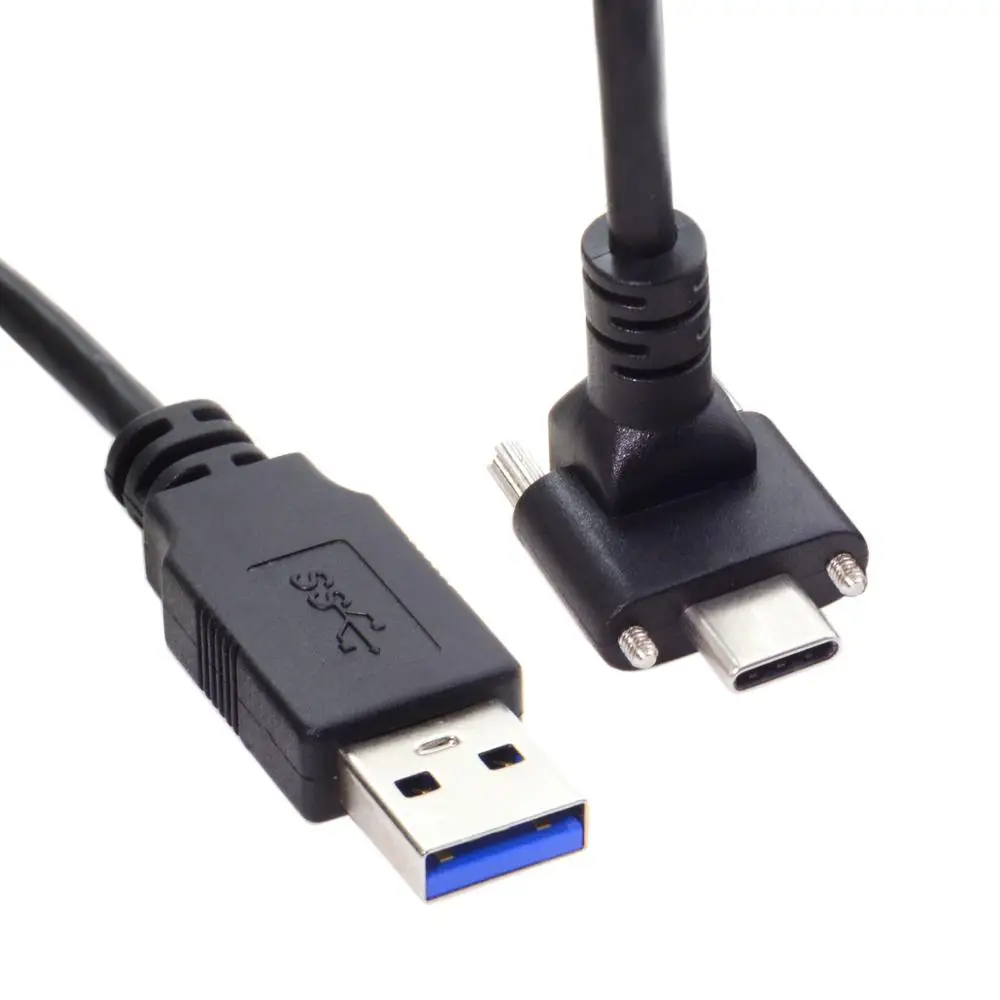 Cable USB-C 90° para Cámara – Bloqueo Tornillo Seguridad - imagen 5
