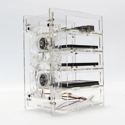 Raspberry Pi 4B/3B+ Torre acrílica 5 capas - Refrigeración y chasis