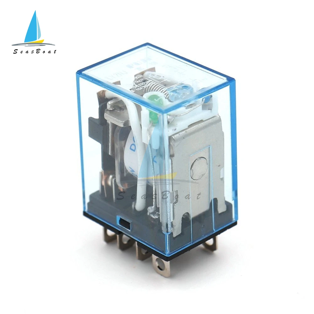 Relé de potencia de bobina DPDT LY2NJ HH62P con Base de enchufe, 24V DC 12V 220/240V AC 10A 8PIN - imagen 2